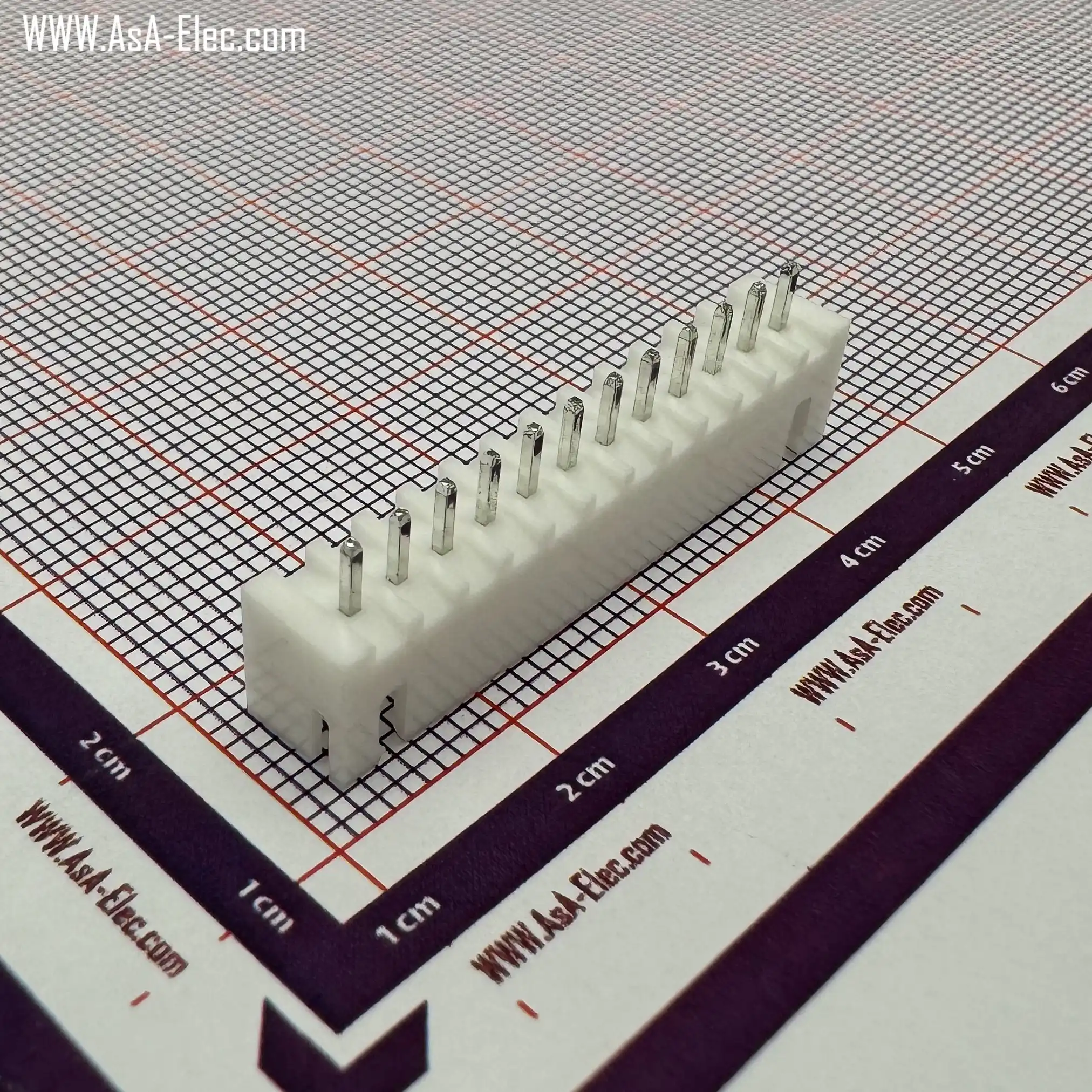 سوکت دزدگیری 2.5 میلیمتر 12 پین نر صاف سفید XH